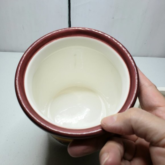 *SOLD* Lillian Vernon Pear Theme Small Ceramic Cookie Jar - Picture 5 of 9